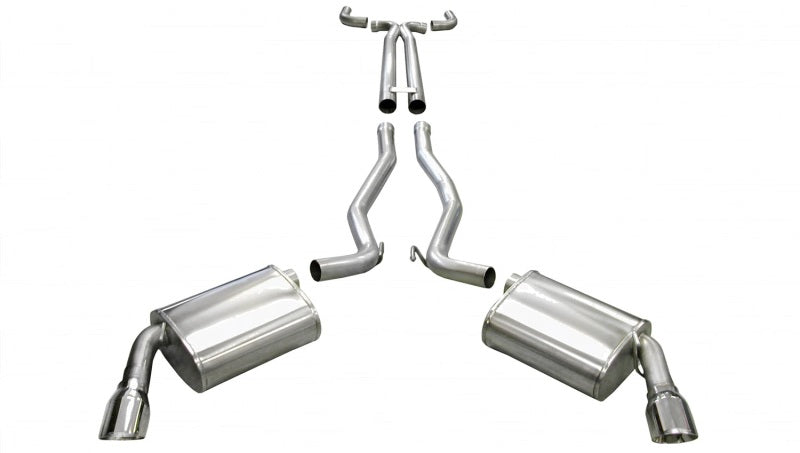 Corsa 2010-2013 Chevrolet Camaro Convertible SS 6.2L V8 Manual Polished Sport Cat-Back + XO Exhaust CORSA Performance Catback  AXOPROS