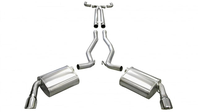 Corsa 2010-2013 Chevrolet Camaro Convertible SS 6.2L V8 Manual Polished Sport Cat-Back + XO Exhaust CORSA Performance Catback  AXOPROS