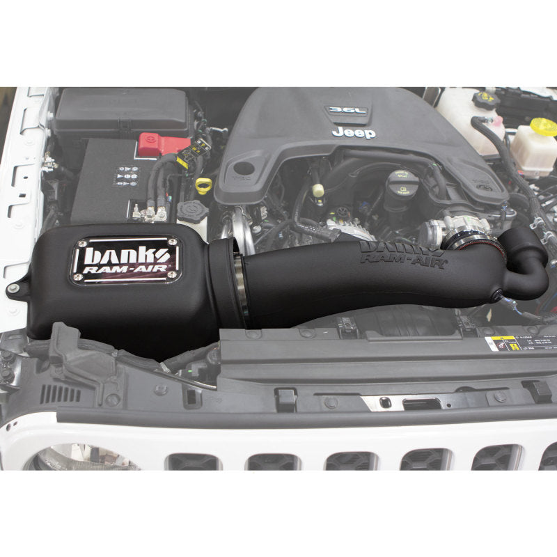 Banks Power 18-20 Jeep 3.6L Wrangler (JL) Ram-Air Intake System Banks Power Short Ram Air Intakes  AXOPROS