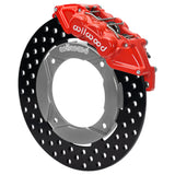 Wilwood 2014+ Polaris RZR XP 1000 Front Kit 11.25in Drilled - Red Wilwood Brake Kits - Performance Drill  AXOPROS