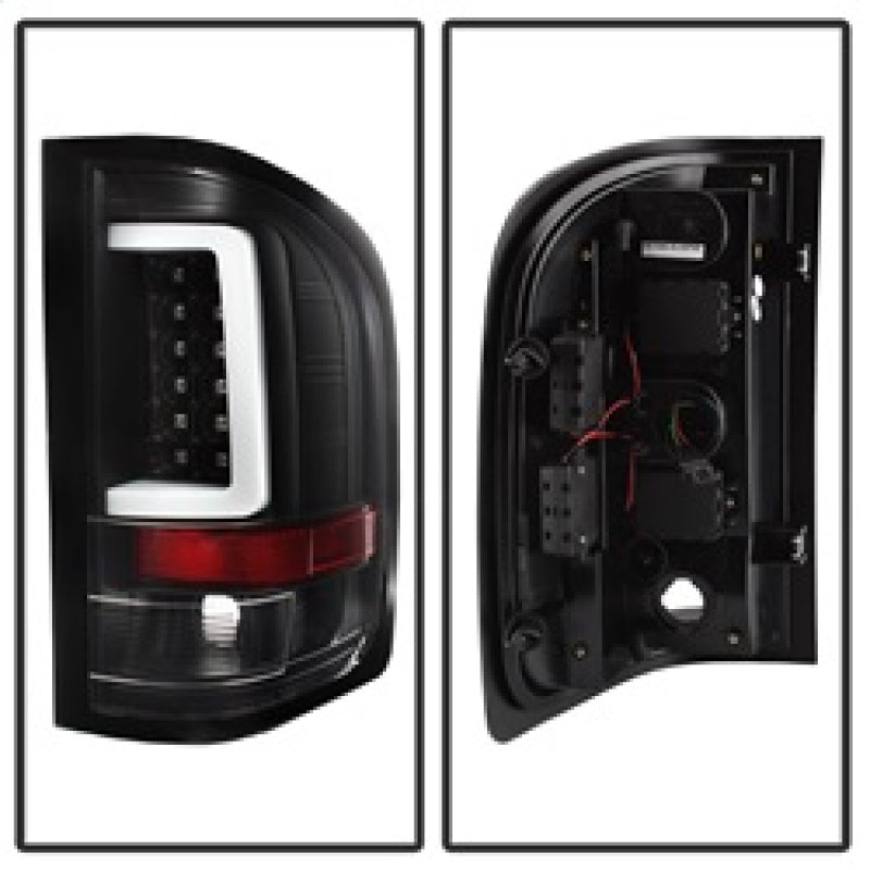 Spyder 07-13 Silverado (Will Not Work w/2010 921 Bulb) V3 LED Tail Lghts Blk ALT-YD-CS07V3-LBLED-BK SPYDER Tail Lights  AXOPROS