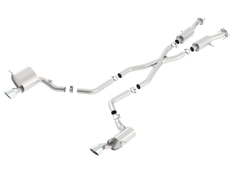 Borla 2015 Jeep Grand Cherokee SRT8 S-Type Dual Round Rolled Exit Catback Exhaust Borla Catback  AXOPROS