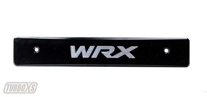 Turbo XS 08-14 Subaru WRX/STi Billet Aluminum License Plate Delete Black Machined WRX Logo Turbo XS License Plate Relocation  AXOPROS