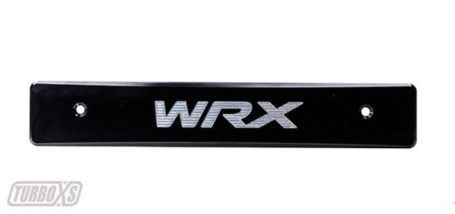 Turbo XS 08-14 Subaru WRX/STi Billet Aluminum License Plate Delete Black Machined WRX Logo Turbo XS License Plate Relocation  AXOPROS