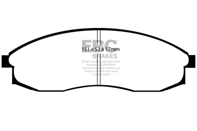 EBC 93-98 Nissan Skyline (R33) 2.5 GTS Greenstuff Front Brake Pads EBC Brake Pads - Performance  AXOPROS