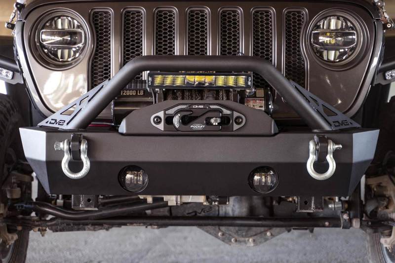 DV8 Offroad 07-23 Jeep Wrangler JK/JL & Gladiator JT FS-15 Series Front Bumper DV8 Offroad Bumpers - Steel  AXOPROS