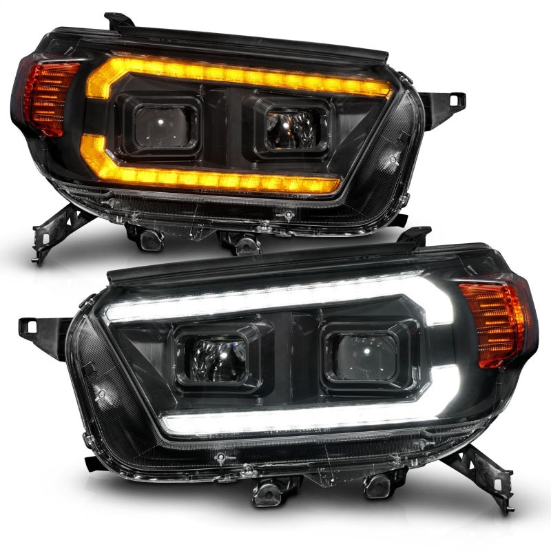 ANZO 10-13 Toyota 4Runner Projector Headlights - Black ANZO Headlights  AXOPROS