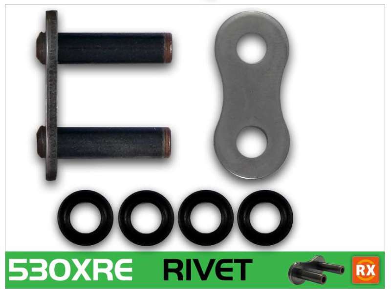 RK Chain 530XRE-RIVET - Natural RK Chain Chains  AXOPROS