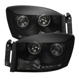 Spyder Dodge Ram 1500 06-08 06-09 Projector Headlights LED Halo LED Blk Smke PRO-YD-DR06-HL-BSM SPYDER Headlights  AXOPROS