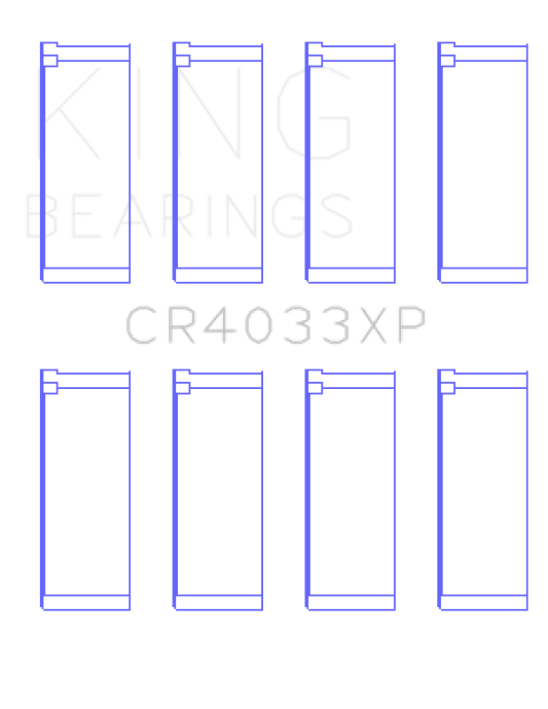 King Honda F20C/F22C/97-01 H22A4 Rod Bearing Set - Size STDX King Engine Bearings Bearings  AXOPROS