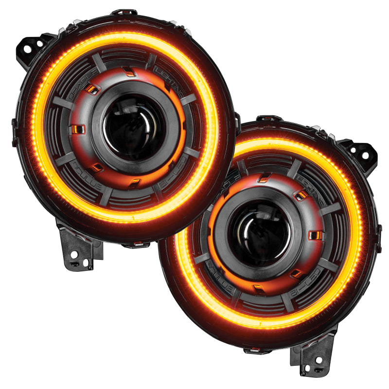 Oracle Jeep JL/Gladiator JT Oculus Bi-LED Projector Headlights - Amber/White Switchback SEE WARRANTY ORACLE Lighting Headlights  AXOPROS