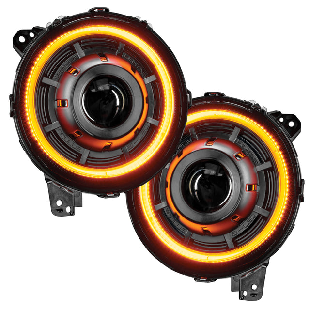 Oracle Jeep JL/Gladiator JT Oculus Bi-LED Projector Headlights - Amber/White Switchback SEE WARRANTY ORACLE Lighting Headlights  AXOPROS