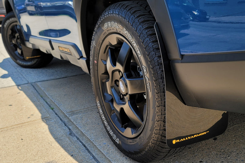Rally Armor 22-25 Subaru Outback Wilderness Black Mud Flap Blue Logo Rally Armor Mud Flaps  AXOPROS
