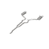 MagnaFlow Cat Back, SS, 2.5in, Street, Dual Split Polished 4.5in Tips 2015 Ford Mustang Ecoboost Magnaflow Catback  AXOPROS