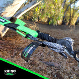 Rhino USA Synthetic Soft Shackles Green (2-Pack) Rhino USA Shackle Kits  AXOPROS