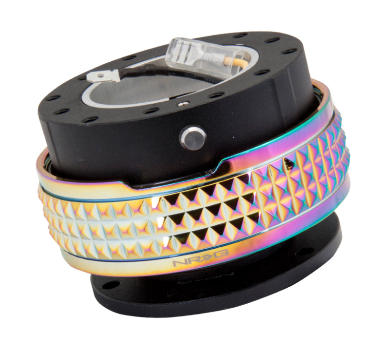 NRG Quick Release Kit - Pyramid Edition - Black Body / Neochrome Pyramid Ring NRG Quick Release Adapters  AXOPROS