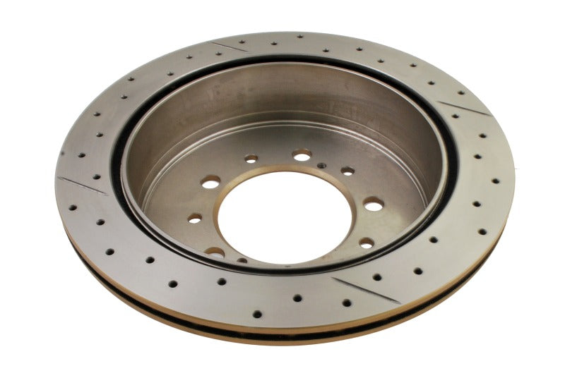 DBA 07+ Toyota Landcruiser 200 Series Rear Cross Drilled & Slotted Street Series Rotor DBA Brake Rotors - Slot & Drilled  AXOPROS