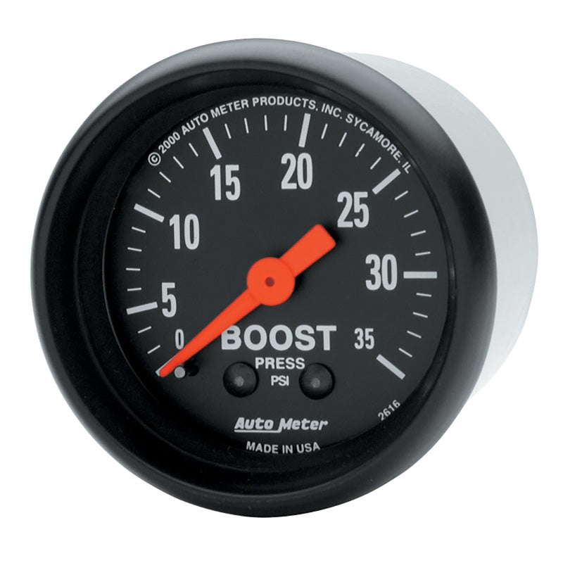 Autometer Z Series 52mm 0-35 PSI Mechanical Boost Gauge AutoMeter Gauges  AXOPROS