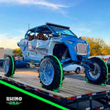 Rhino USA Utv Wheel Chock Tie-Down Kit (2-Wheel Kit) (Green) Rhino USA Cargo Tie-Downs  AXOPROS