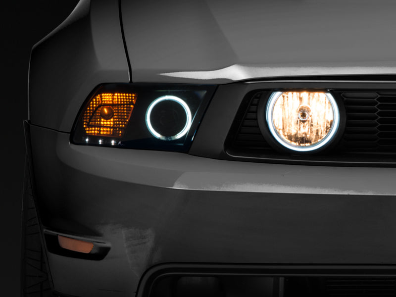Raxiom 05-12 Ford Mustang GT LED Halo Fog Lights (Smoked) Raxiom Headlights  AXOPROS