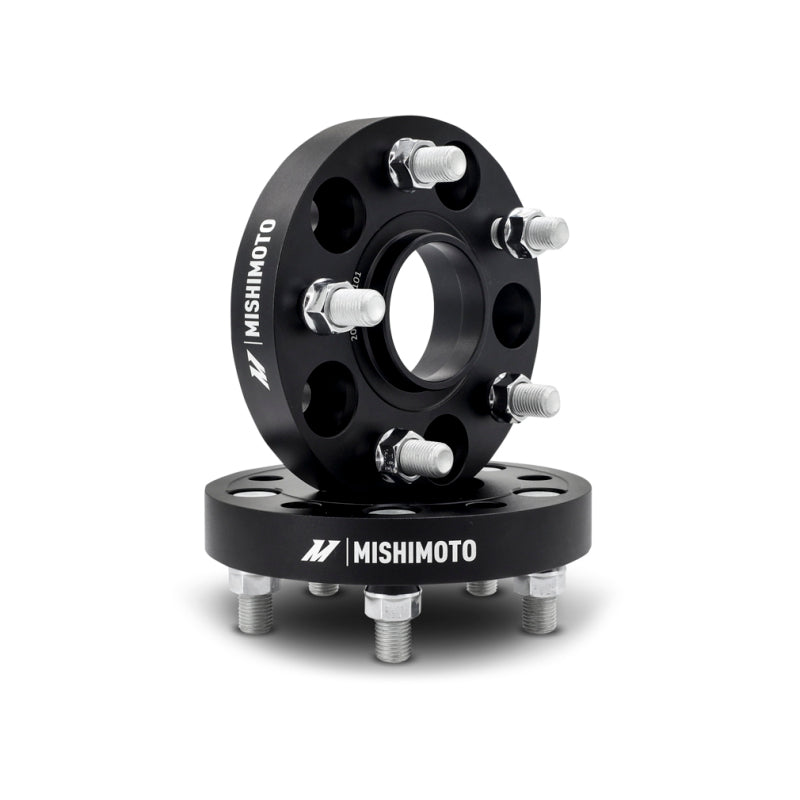 Mishimoto Wheel Spacers - 5x120 - 64.1 CB - M14 x1.5 - 25mm - BK Mishimoto Wheel Spacers & Adapters  AXOPROS