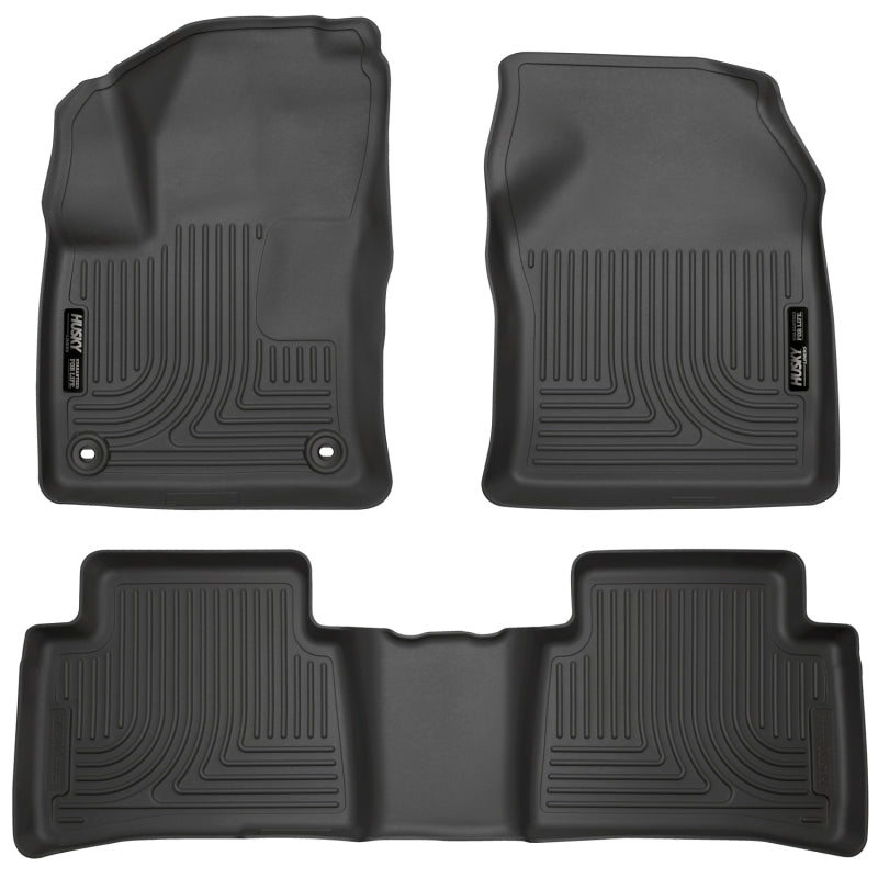 Husky Liners 2016 Toyota Prius Weatherbeater Black Front & 2nd Seat Floor Liners (Footwell Coverage) Husky Liners Floor Mats - Rubber  AXOPROS