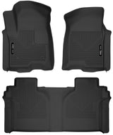 Husky Liners 19-23 Chevrolet Silverado 1500 CC X-Act Contour Front & Second Seat Floor Liners Husky Liners Floor Mats - Rubber  AXOPROS