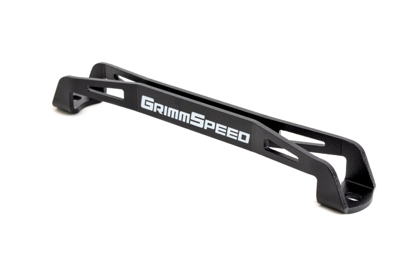 GrimmSpeed 08-18 Subaru WRX/STI Lightweight Battery Tie Down - Black GrimmSpeed Battery Tiedowns  AXOPROS