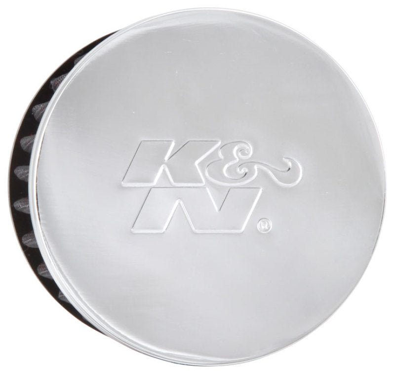 K&N 1.5in Flange ID x 3in OD x 2.5in H Chrome Finish Rubber Base Crankcase Vent Filter K&N Engineering Air Filters - Universal Fit  AXOPROS