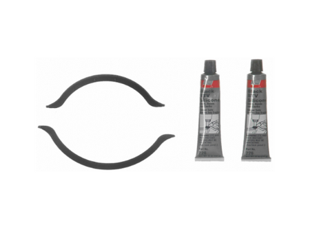 Fel-Pro 01-05 Mazda Miata Engine Oil Pan Gasket Set - RTV Black Silicone w/ Rubber End Seals Fel-Pro Gasket Kits  AXOPROS