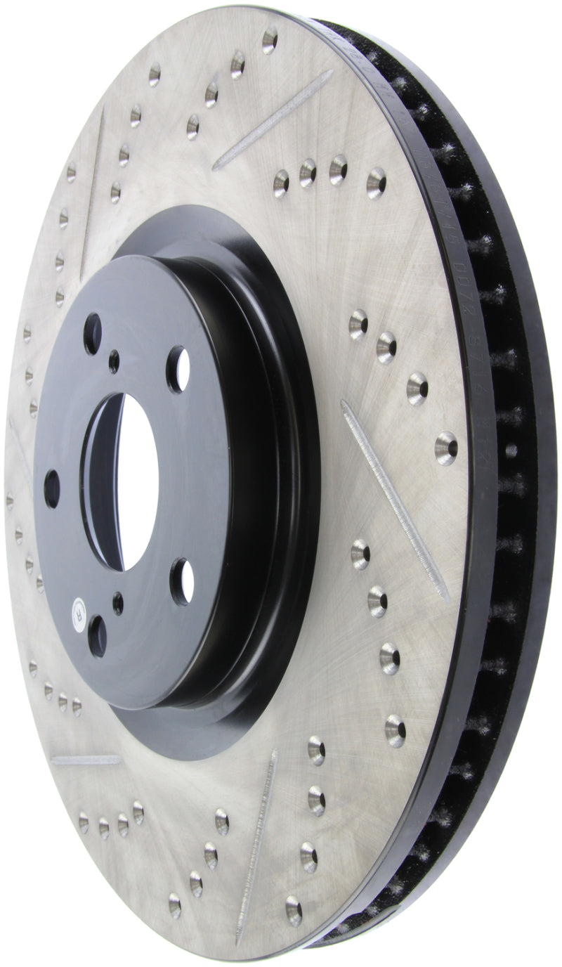 StopTech 5/93-98 Toyota Supra Turbo Right Front Slotted & Drilled Rotor Stoptech Brake Rotors - Slot & Drilled  AXOPROS