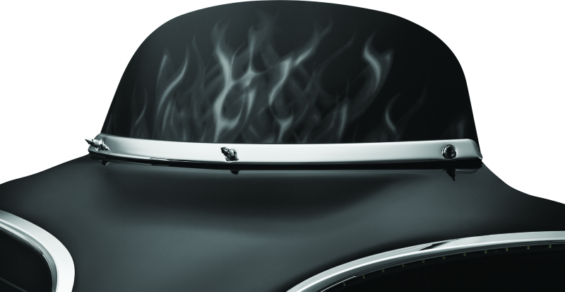 Kuryakyn Smooth Windshield Trim 96-13 Touring Chrome Kuryakyn Exterior Trim  AXOPROS