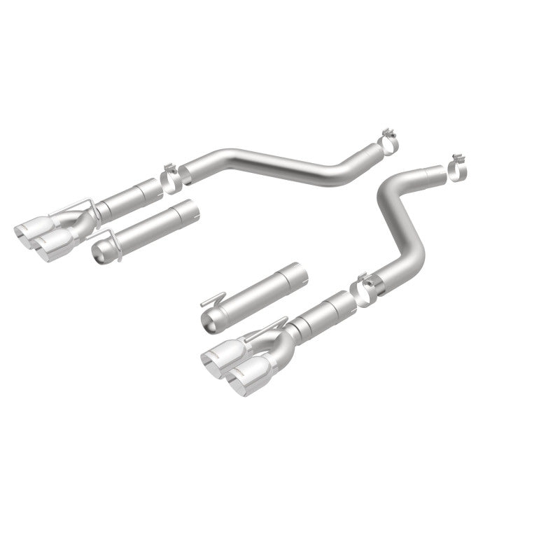 MagnaFlow Axle-Back, SS, 3in, Quad Split Rear 3.5 Tips 2015 Dodge Challenger incl SRT Hellcat Magnaflow Catback  AXOPROS