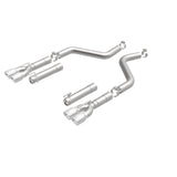 MagnaFlow Axle-Back, SS, 3in, Quad Split Rear 3.5 Tips 2015 Dodge Challenger incl SRT Hellcat Magnaflow Catback  AXOPROS