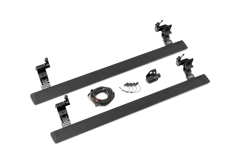 RealTruck 20-24 Jeep Gladiator CC 4dr VoltStep Electric Running Board Kit (Cut/Drill Req.) - Tex Blk Go Rhino Running Boards  AXOPROS
