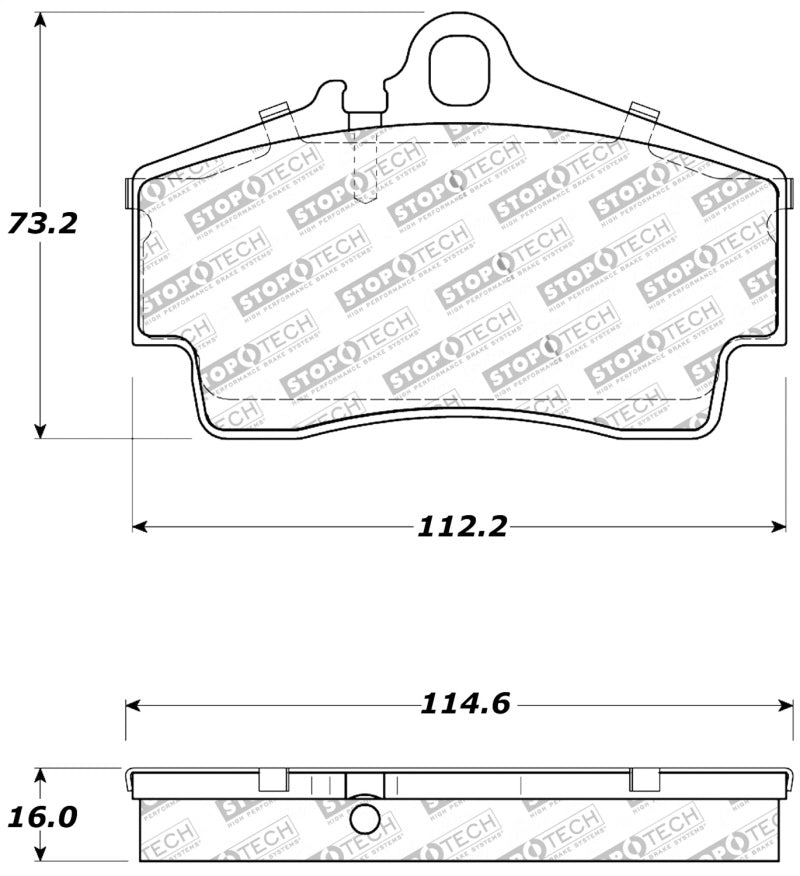 StopTech Performance 97-04 Porsche Boxster / 00-08 Boxster S / 98-08 911 Rear Brake Pads Stoptech Brake Pads - Performance  AXOPROS