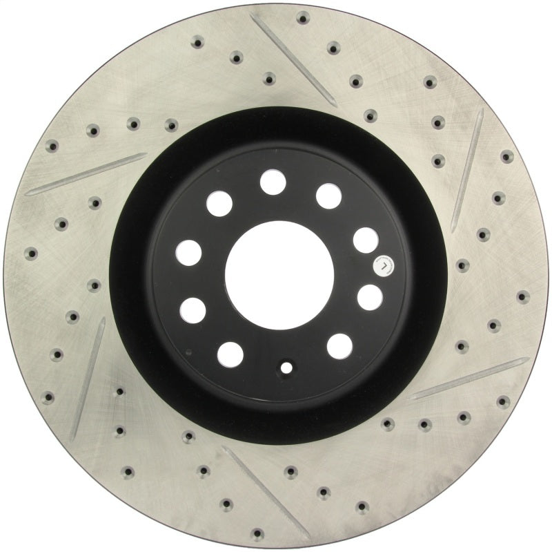 StopTech 09 VW Passat CC / 06-09 Passat Slotted & Drilled Left Front Rotor Stoptech Brake Rotors - Slot & Drilled  AXOPROS