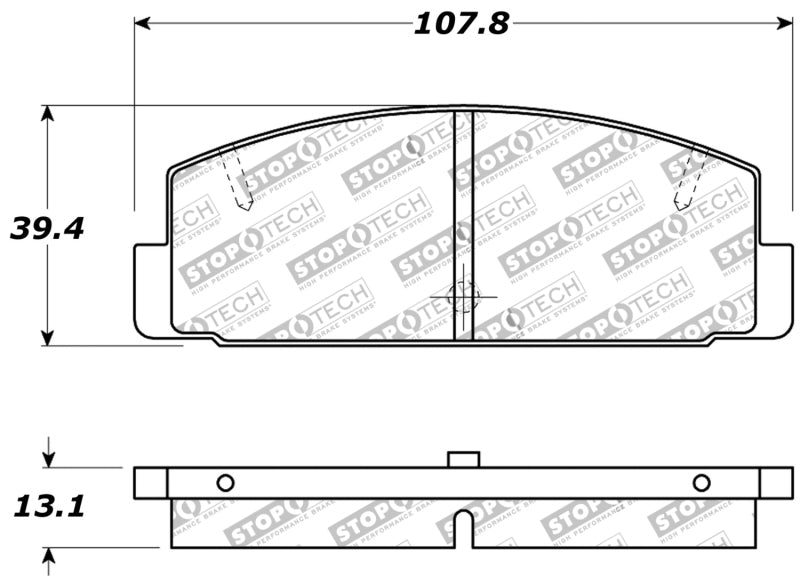 StopTech Performance 89-95 Mazda RX7 / 03-05 Mazda 6 Rear Brake Pads Stoptech Brake Pads - Performance  AXOPROS