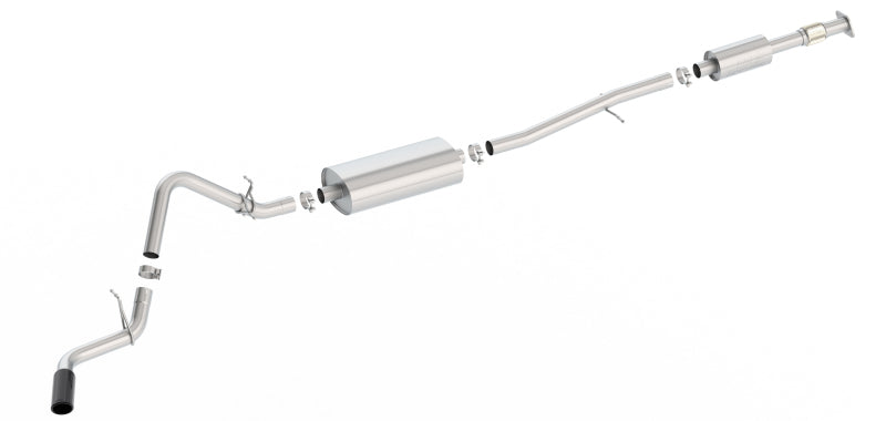 Borla S-Type Cat-Back 19-20 Chevrolet Silverado Side Exit Exhaust - Black Chrome Tip Borla Catback  AXOPROS