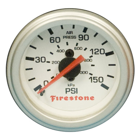 Firestone Replacement Single Pressure Gauge - White Face (For PN 2225 / 2229 / 2196) (WR17609181) Firestone Gauges  AXOPROS