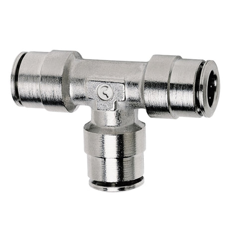 Firestone Union Tee 1/4in. Nickel Push-Lock Air Fitting - Single (WR17603461) Firestone Fittings  AXOPROS
