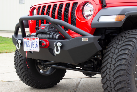 Fishbone Offroad 2018+ Jeep Wrangler JL - Black Aluminum Hawse Fairlead License Plate Mount Fishbone Offroad License Frame  AXOPROS