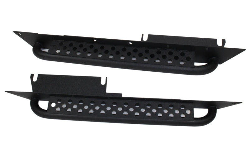 Fishbone Offroad 97-06 Jeep Wrangler TJ Steel Rock Slider - Black Textured Powdercoat Fishbone Offroad Steps  AXOPROS
