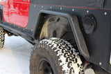 Fishbone Offroad 97-06 Jeep Wrangler TJ Steel Tube Fenders Front 3In Flare - Blk Textured Powdercoat Fishbone Offroad Fenders  AXOPROS
