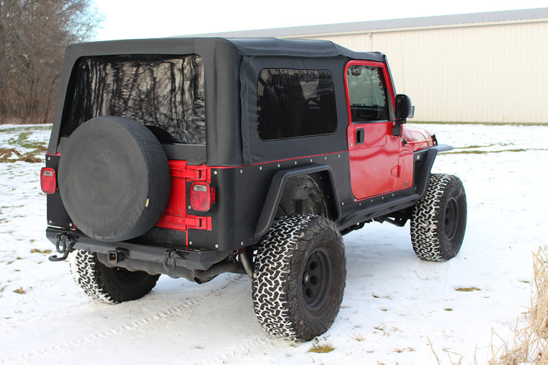 Fishbone Offroad 97-06 Jeep Wrangler TJ Steel Tube Fenders Front 3In Flare - Blk Textured Powdercoat Fishbone Offroad Fenders  AXOPROS