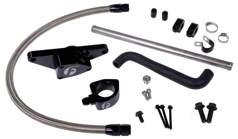 Fleece Performance 03-05 Auto Trans Cummins Coolant Bypass Kit w/ Stainless Steel Braided Line Fleece Performance Coolant Bypass Kits  AXOPROS