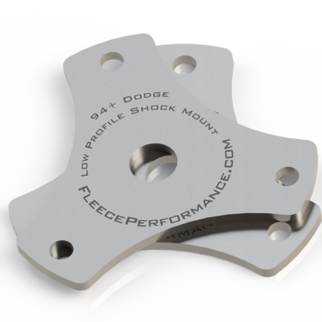 Fleece Performance 2500 and 3500 Low Profile Shock Mounts Fleece Performance Shock Mounts & Camber Plates  AXOPROS
