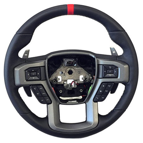 Ford Racing 15-18 F-150 Raptor Performance Steering Wheel Kit - Red Sightline Ford Racing Steering Wheels  AXOPROS