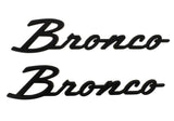 Ford Racing 2021+ Bronco Classic Script Fender Badges - Matte Black (Pair) Ford Racing Other Body Components  AXOPROS