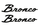 Ford Racing 21-24 Bronco Classic Script Fender Badge Kit - Gloss Black Ford Racing Other Body Components  AXOPROS